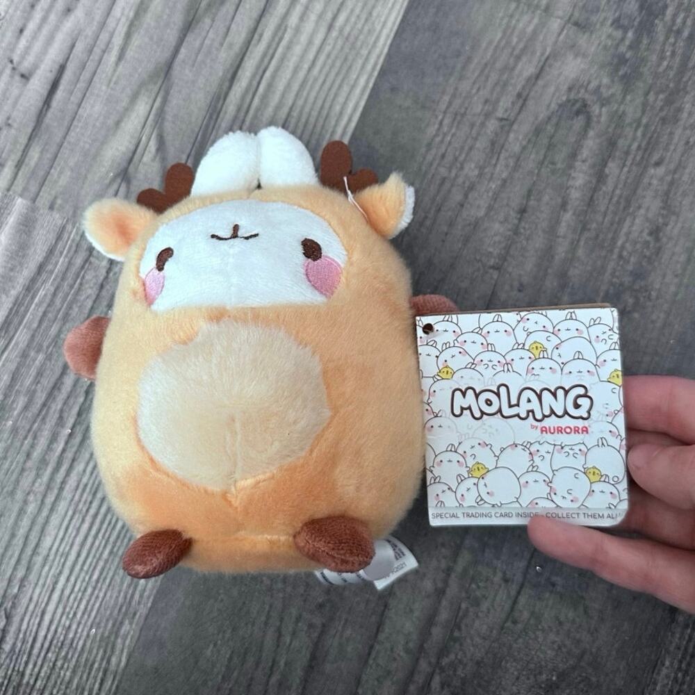 aurora molang eco friendly brown deer mini stuffed animal